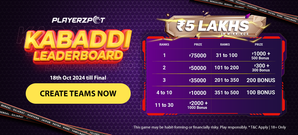 Kabaddi League Leaderboard