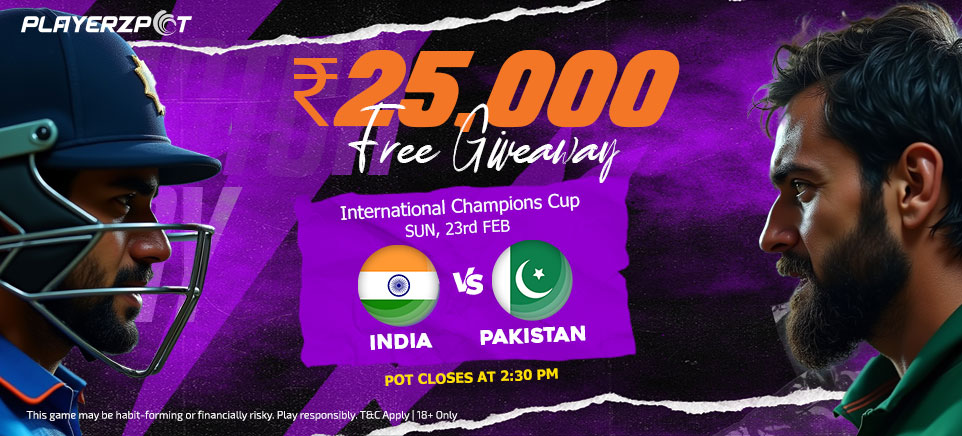 Free Pot in India vs Pakistan International Champions Cup ODI